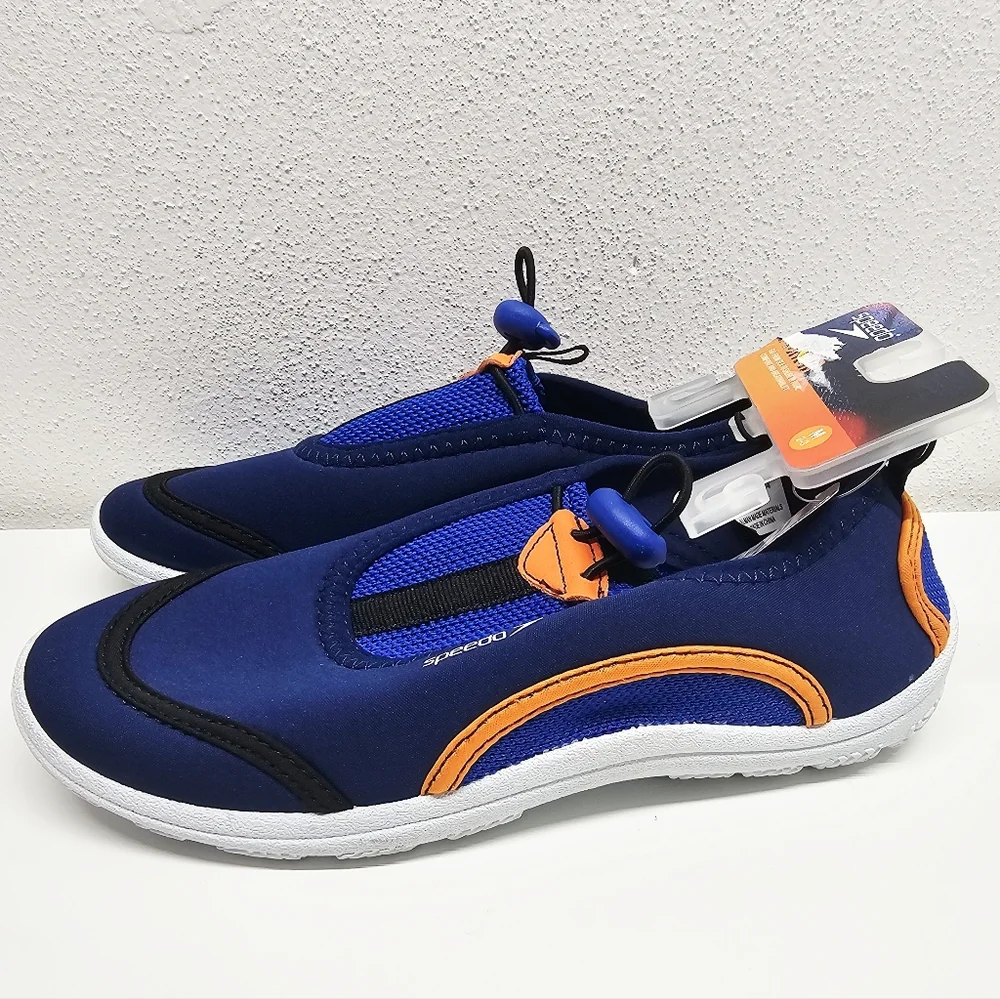 Speedo Junior Surfwalker Shoes - Black/Orange/Blue M